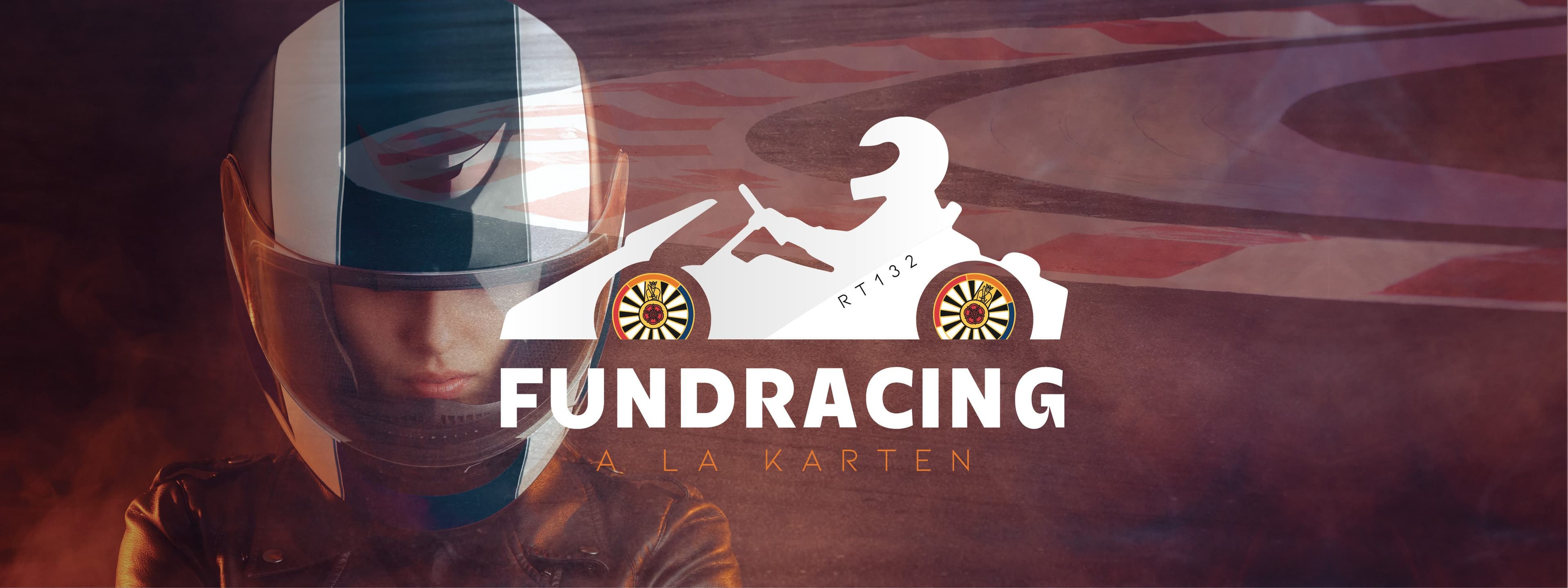 Beeldmerk van Fundracing à la Karten met een kartcoureur