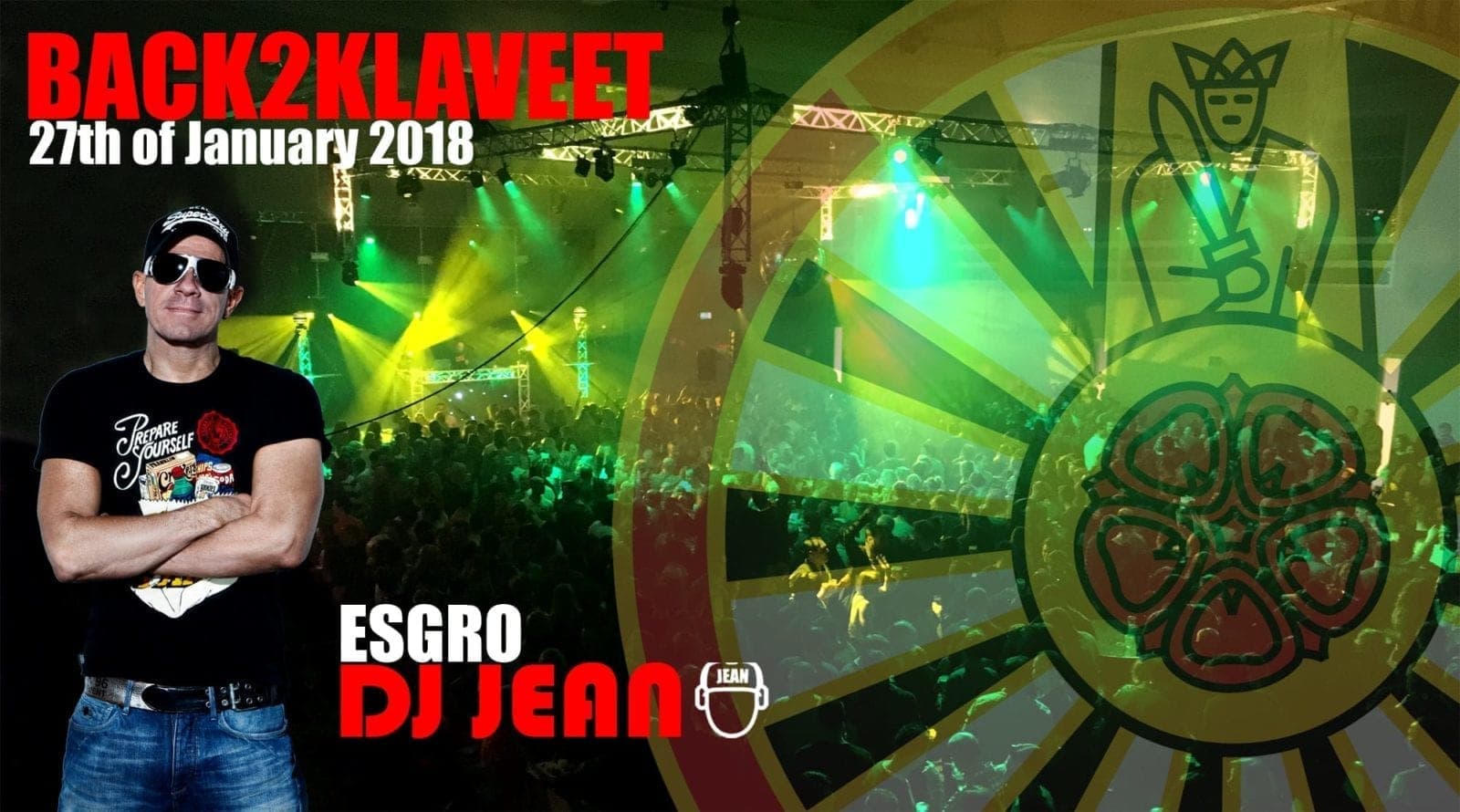 Poster van Back2Klaveet 2018 met DJ Jean